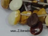 CMK32 15.5 inches 15*20mm faceted flat teardrop mookaite beads