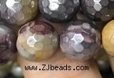 CMK340 15.5 inches 10mm faceted round AB-color mookaite beads