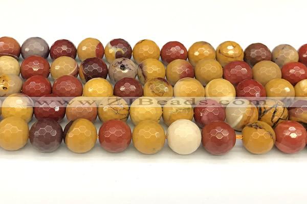 CMK363 15 inches 12mm faceted round mookaite beads wholesale