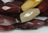 CMK49 15.5 inches 14*38mm faceted rice mookaite beads wholesale