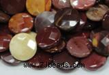 CMK52 15.5 inches 12mm faceted coin mookaite beads wholesale