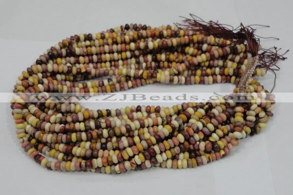 CMK63 15.5 inches 4*8mm rondelle mookaite gemstone beads wholesale