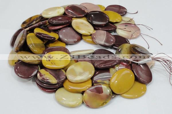 CMK76 15.5 inches 30*40mm oval mookaite gemstone beads wholesale