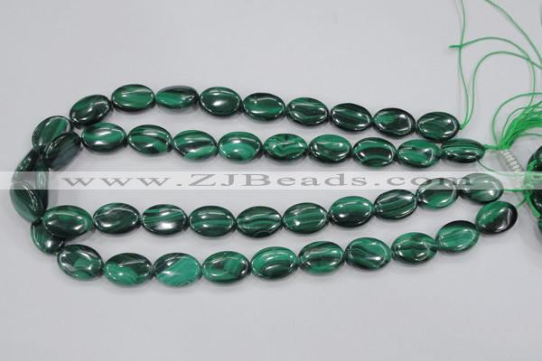 CMN104 15.5 inches 13*18mm oval natural malachite beads wholesale