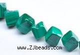 CMN12 A grade 6*6mm cubic natural malachite beads Wholesale