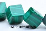 CMN14 A grade cubic 8*8mm natural malachite beads Wholesale