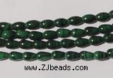 CMN215 15.5 inches 4*6mm teardrop natural malachite beads wholesale