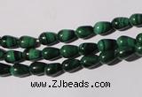 CMN216 15.5 inches 5*7mm teardrop natural malachite beads wholesale