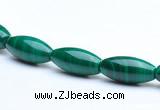 CMN22 6*14mm rice A grade natural malachite beads wholesale
