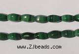 CMN223 15.5 inches 5*9mm faceted rice natural malachite beads