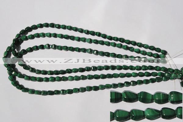 CMN229 15.5 inches 5*7mm faceted teardrop natural malachite beads