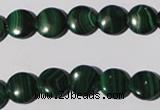 CMN252 15.5 inches 10mm flat round natural malachite beads wholesale