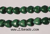 CMN256 15.5 inches 8*8mm heart natural malachite beads wholesale