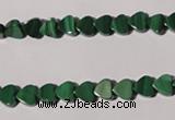 CMN260 15.5 inches 6*6mm heart natural malachite beads wholesale