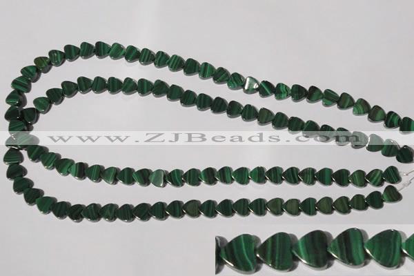 CMN261 15.5 inches 8*8mm heart natural malachite beads wholesale
