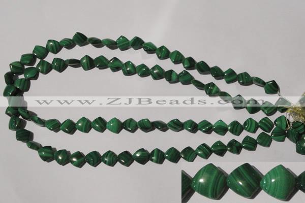 CMN289 15.5 inches 10*10mm trapezoid natural malachite beads