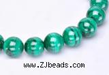 CMN36 AB grade 3mm round natural malachite beads Wholesale