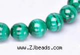 CMN37 AB grade 4mm round natural malachite beads Wholesale