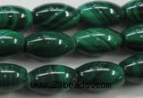 CMN419 15.5 inches 6*9mm rice natural malachite beads wholesale