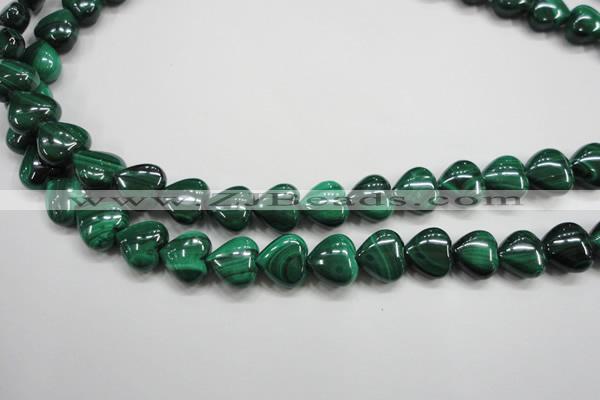 CMN425 15.5 inches 8*8mm heart natural malachite beads wholesale