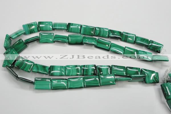 CMN444 15.5 inches 13*18mm rectangle natural malachite beads