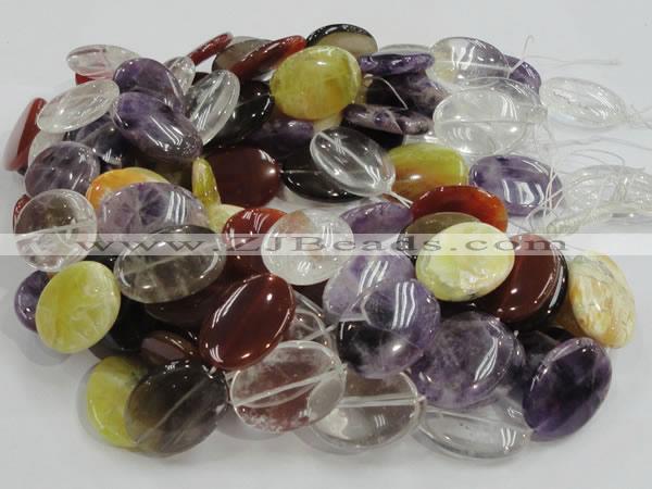 CMQ07 15.5 inches 22*30mm oval multicolor quartz beads wholesale
