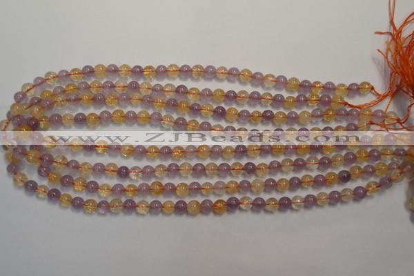 CMQ215 15.5 inches 6mm round multicolor quartz gemstone beads