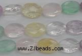 CMQ252 15.5 inches 10*14mm faceted oval multicolor quartz beads