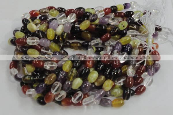 CMQ29 15.5 inches 10*14mm rice multicolor quartz beads wholesale