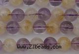 CMQ311 15.5 inches 6mm round citrine & amethyst beads wholesale