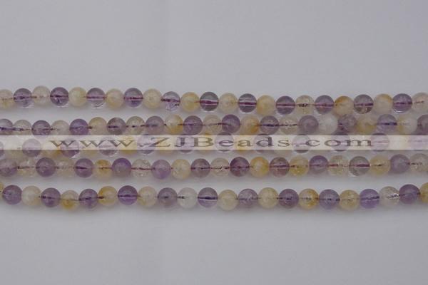 CMQ311 15.5 inches 6mm round citrine & amethyst beads wholesale