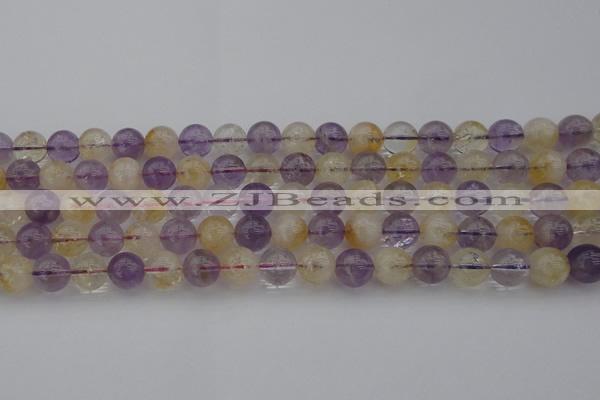 CMQ313 15.5 inches 10mm round citrine & amethyst beads wholesale