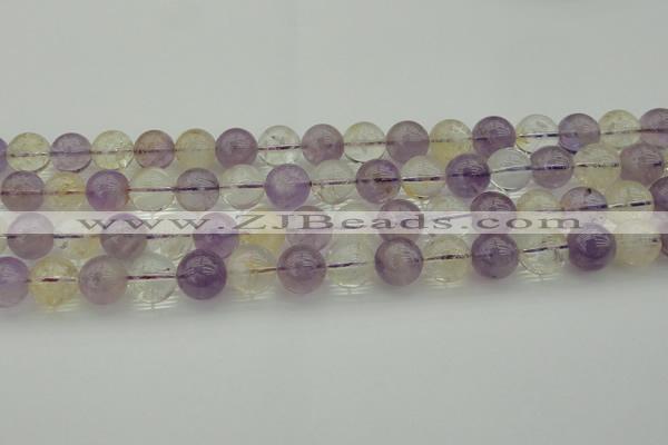 CMQ314 15.5 inches 12mm round citrine & amethyst beads wholesale