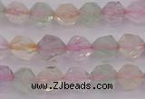 CMQ366 15.5 inches 6mm faceted nuggets mixed quartz beads