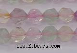 CMQ367 15.5 inches 8mm faceted nuggets mixed quartz beads