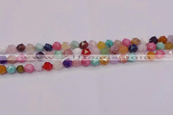 CMQ371 15.5 inches 6mm faceted nuggets mixed gemstone beads