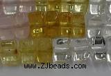 CMQ38 15.5 inches 5*8mm triangle mixed quartz beads wholesale