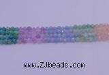 CMQ391 15.5 inches 6mm faceted nuggets mixed quartz beads