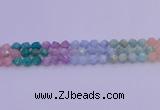 CMQ394 15.5 inches 12mm faceted nuggets mixed quartz beads