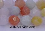 CMQ413 15.5 inches 10mm faceted nuggets mixed jade beads