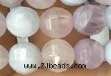 CMQ422 15.5 inches 8mm faceted round natural mixed quartz beads