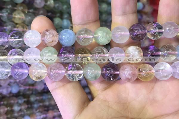 CMQ452 15.5 inches 10mm round rainbow quartz beads wholesale