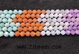 CMQ462 15.5 inches 8mm faceted nuggets mixed quartz beads