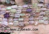 CMQ505 15.5 inches 8*10mm rectangle colorfull quartz beads wholesale