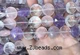 CMQ526 15.5 inches 18mm faceted coin colorfull quartz beads