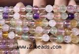 CMQ531 15.5 inches 8mm faceted round colorfull quartz beads