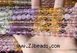 CMQ543 15.5 inches 8mm faceted round colorfull quartz beads