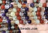 CMQ553 15.5 inches 10mm faceted round colorfull quartz beads