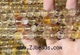 CMQ562 15.5 inches 10mm faceted round citrine gemstone beads