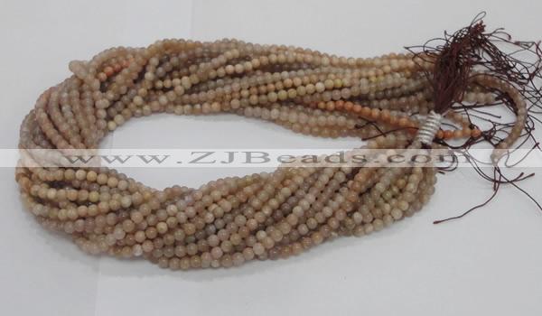 CMS01 15.5 inches 4mm round moonstone gemstone beads wholesale